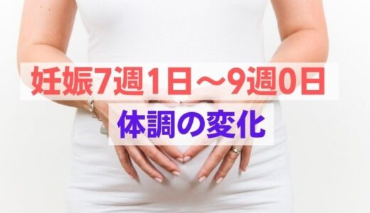 妊娠7週1日～9週0日の体調の変化