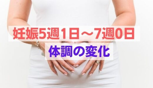 妊娠5週1日～7週0日の体調の変化