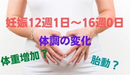 妊娠12週1日～16週0日の体調の変化