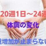 妊娠20週1日～24週0日の体調の変化