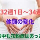 妊娠32週1日～34週0日の体調の変化