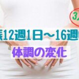 妊娠12週1日〜16週の体調の変化（3人目）