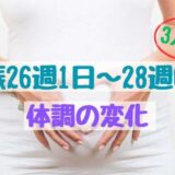 妊娠26週1日〜28週0日の体調の変化（3人目）