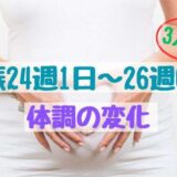 妊娠24週1日〜26週0日の体調の変化（3人目）