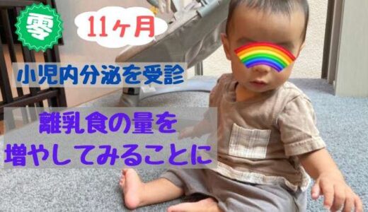 離乳食の量を増やして様子を見る事に