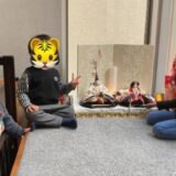 雛人形、娘と息子と飾りました☆