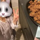 娘と一緒にチョコクランチ作り♡