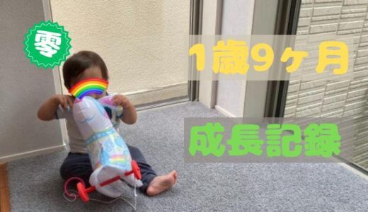 零の1歳9ヶ月の成長記録